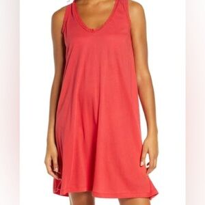 The Great. Lace Short Nap Dress Red